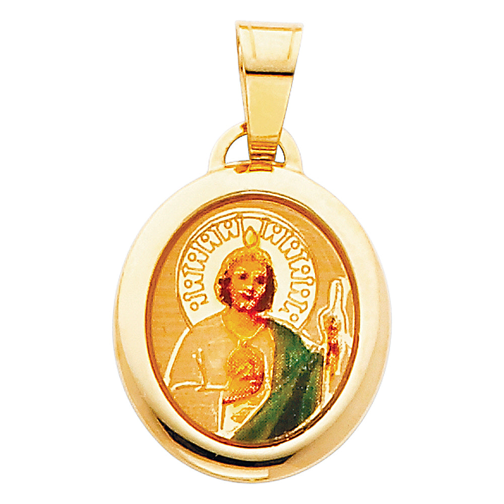 14K Yellow Gold St. Jude Thaddeus Pic Pendant