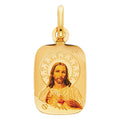 14K Yellow Gold Sacred Heart Of Jesus Pic Pend
