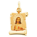14K Yellow Gold Sacred Heart Of Jesus Pic Pend