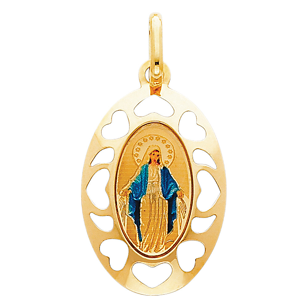 14K Yellow Gold Milagrosa Picture Pendant