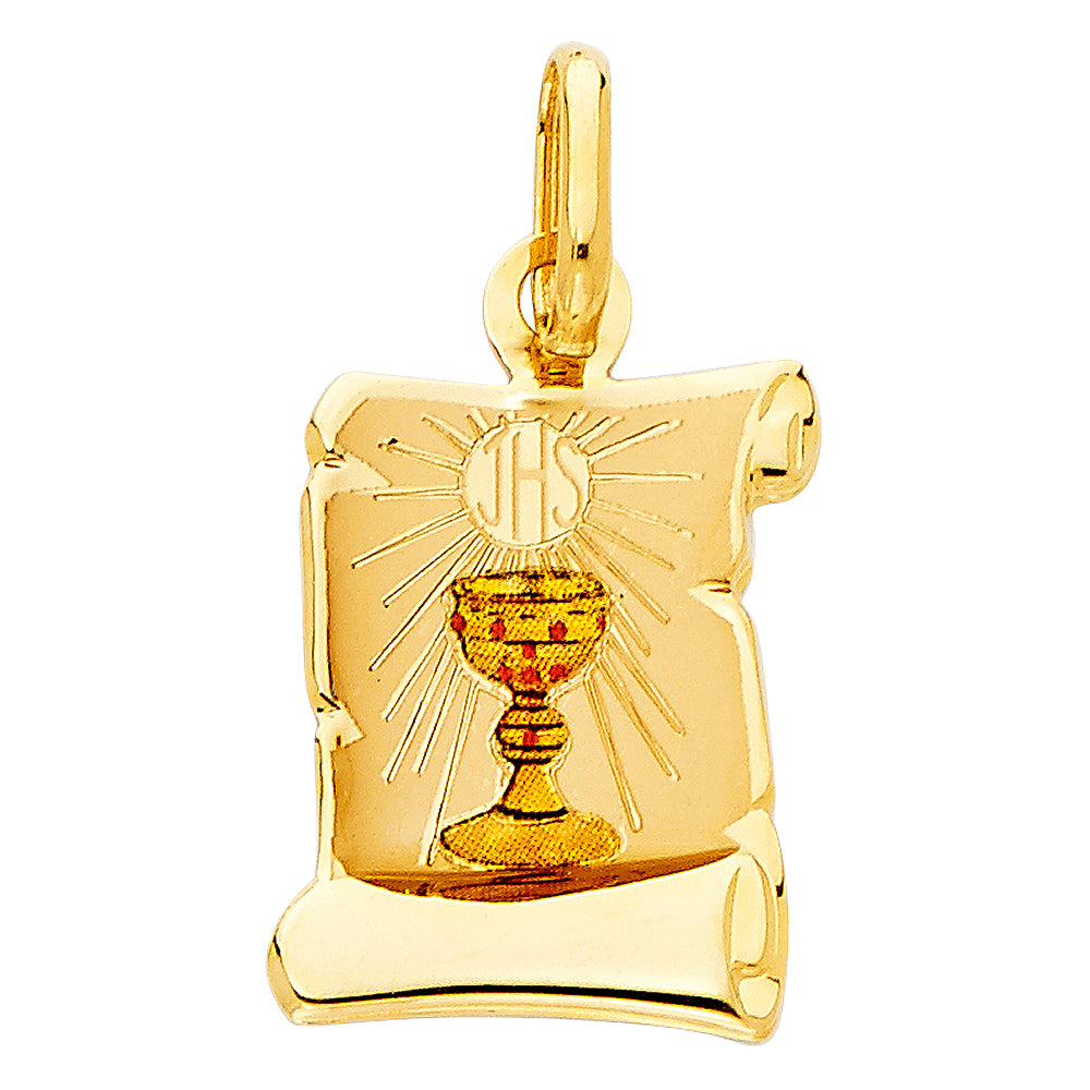 14K Yellow Gold First Communion Picture Pend