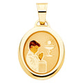 14K Yellow Gold First Communion Pic Medal Boy