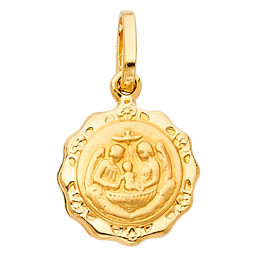 14K Yellow Gold Baptism Pendant Small