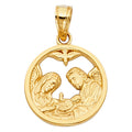 14K Yellow Gold Baptism Cut-Out Pendant