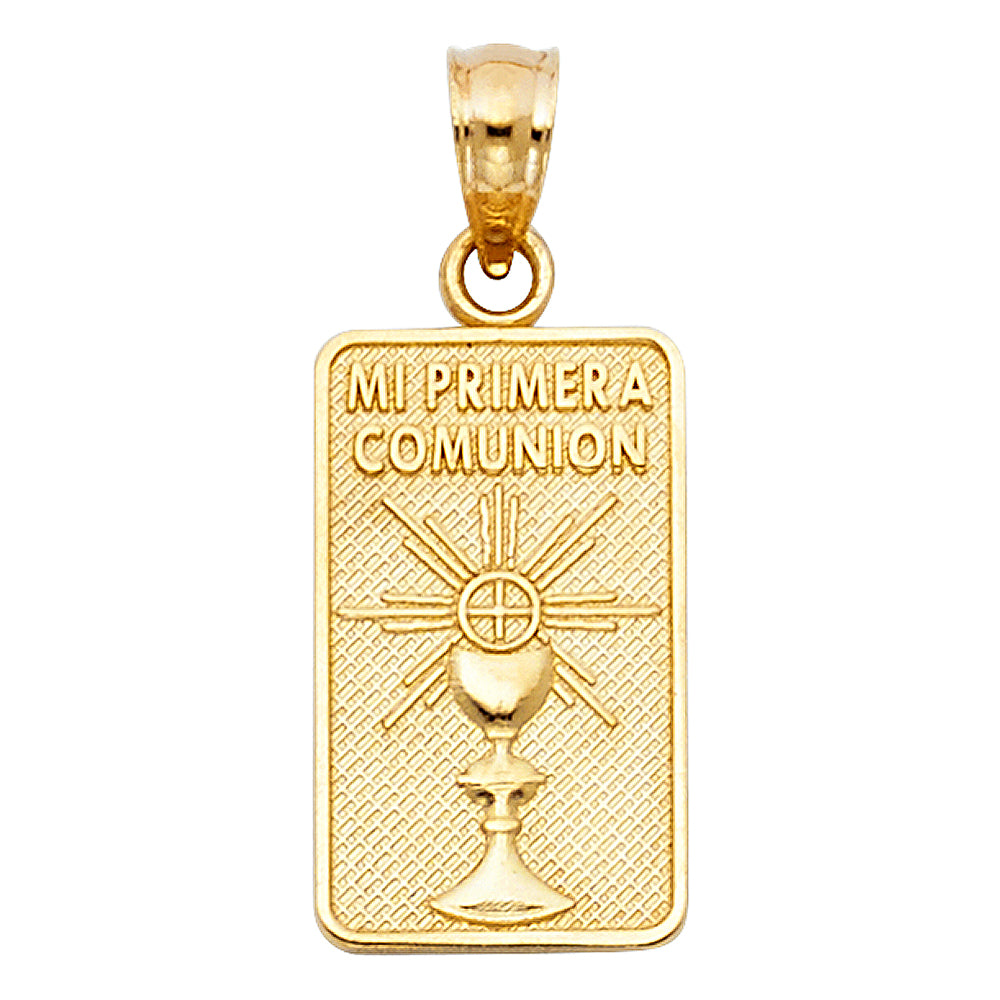 14K Yellow Gold Mi Primera Comunion Pendant