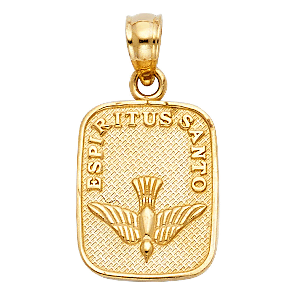 14K Yellow Gold Espiritu Santo Dove Pendant