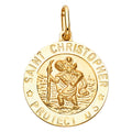 14K Yellow Gold St. Christopher Rnd Medal