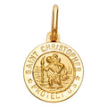 14K Yellow Gold St. Christopher Rnd Medal
