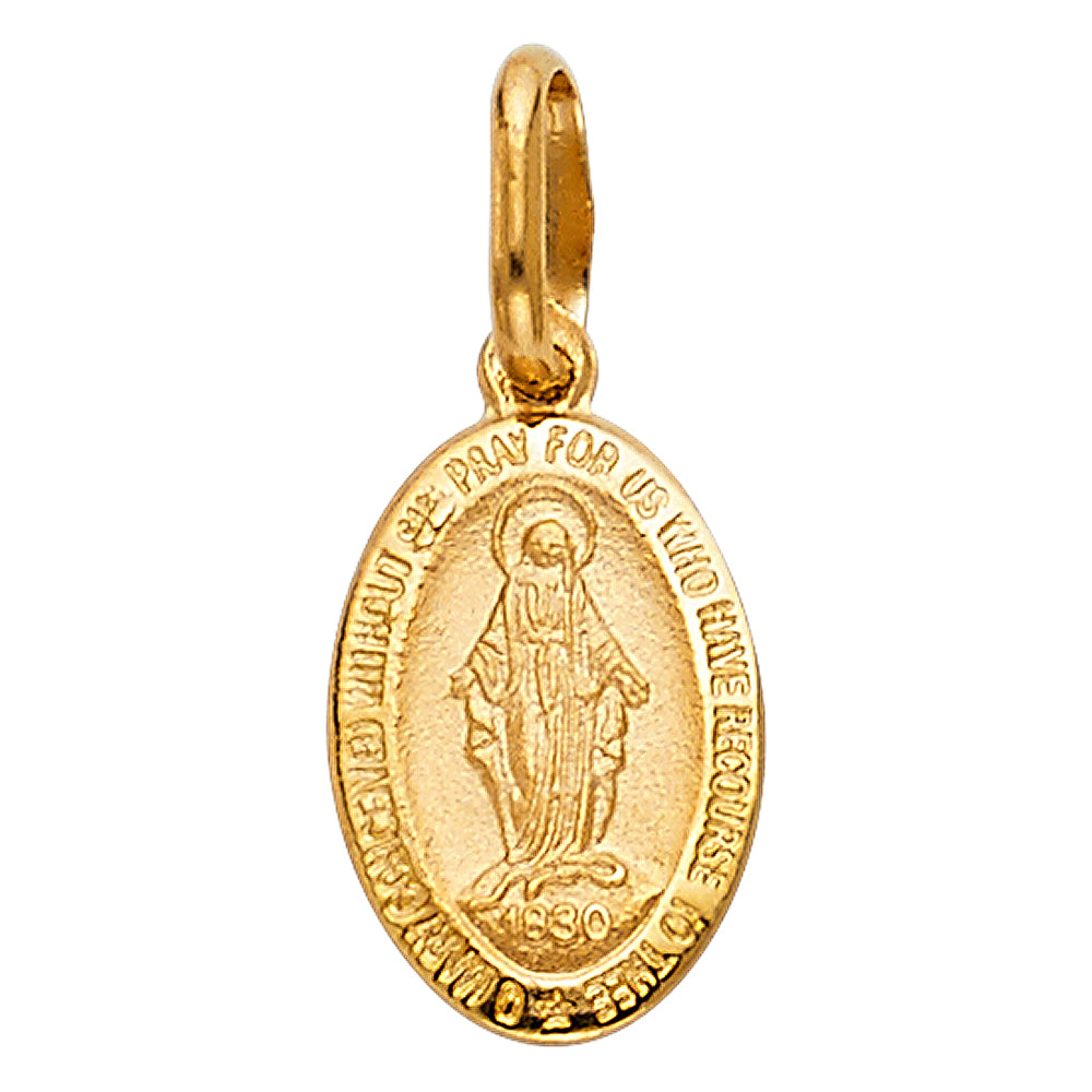 14K Yellow Gold Miraculous Medal (21 mm Tall)