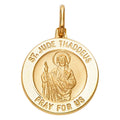 14K Yellow Gold St. Jude Round Medal (18 mm)