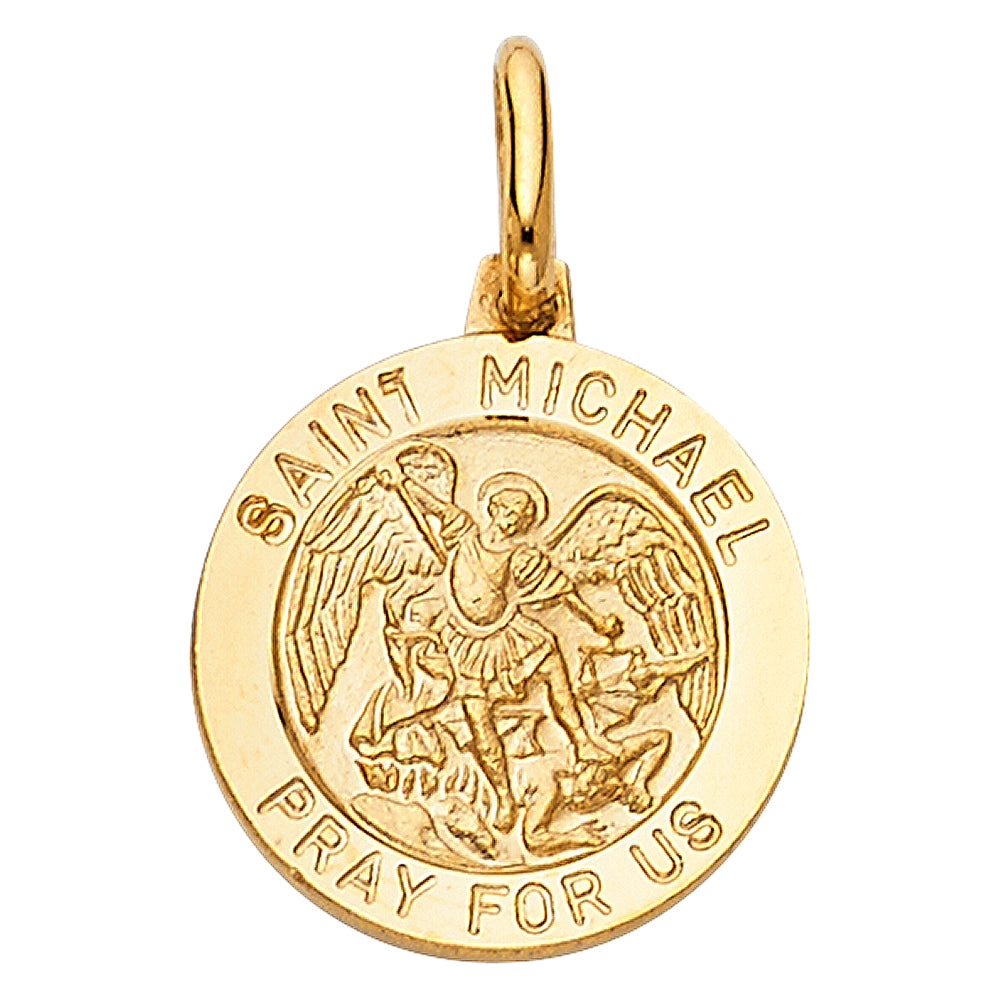 14K Yellow Gold St. Michael Pendant (PT282)