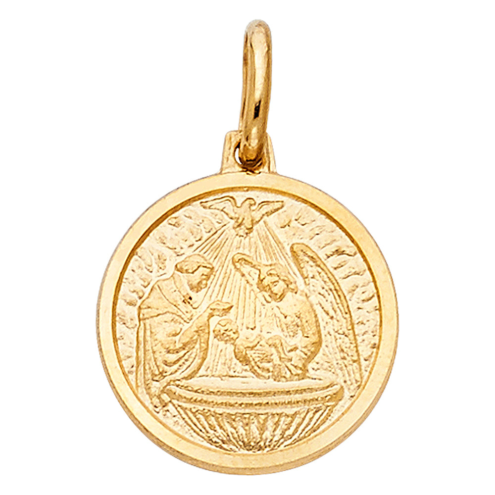 14K Yellow Gold Baptism Pendant (PT285)