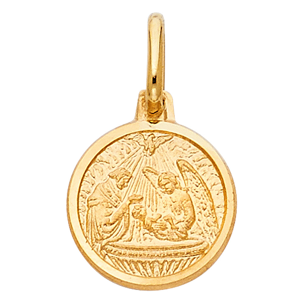 14K Yellow Gold Baptism Pendant (PT286)
