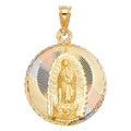 14K Yellow White Rose Gold Religious Stamp Pendant (PT289)