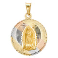 14K Yellow White Rose Gold Religious Stamp Pendant (PT290)