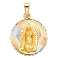 14K Yellow White Rose Gold Religious Stamp Pendant (PT291)