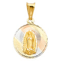 14K Yellow White Rose Gold Religious Stamp Pendant (PT292)