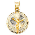 14K Yellow Gold Religious Stamp Pendant (PT300)