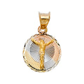 14K Yellow White Rose Gold Religious Stamp Pendant (PT301)