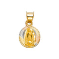 14K Yellow White Rose Gold Religious Stamp Pendant (PT307)