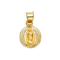 14K Yellow Gold Religious Stamp Pendant (PT308)