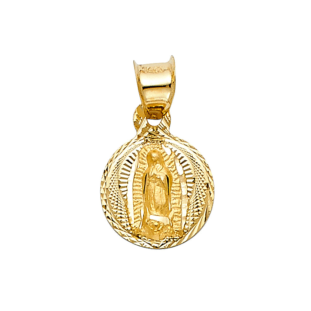 14K Yellow Gold Religious Stamp Pendant (PT308)