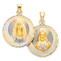 14K Yellow White Rose Gold Religious Stamp Pendant (PT311)