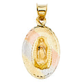 14K Yellow White Rose Gold Religious Stamp Pendant (PT323)