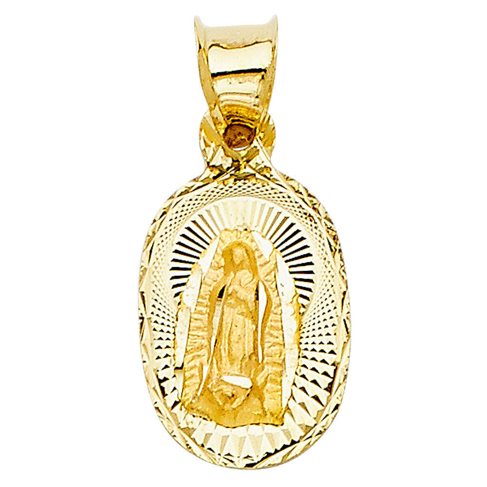 14K Yellow Gold Religious Stamp Pendant (PT341)
