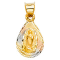 14K Yellow White Rose Gold Religious Stamp Pendant (PT345)
