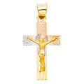 14K Yellow White Rose Gold Religious Stamp Pendant (PT354)