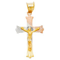14K Yellow White Rose Gold Religious Stamp Pendant (PT356)