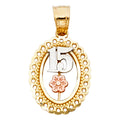 14K Yellow White Rose Gold 15 Years Pendant (PT372)
