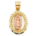 14K Two Tone Gold Religious Pendant (PT382)