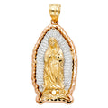 14K Yellow White Rose Gold Religious Pendant (PT384)