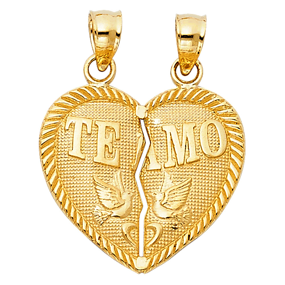 14K Yellow Gold Heart Pendant (PT409)