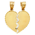 14K Yellow Gold Heart Pendant (PT414)
