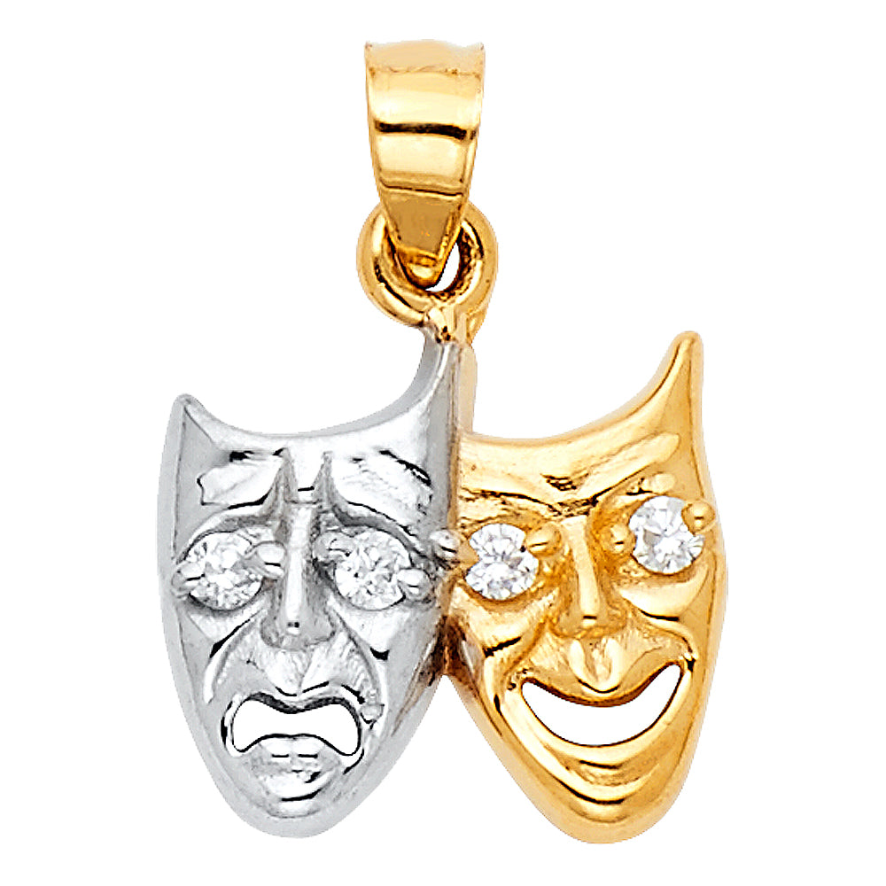 14K Two Tone Gold Pendant (PT441)