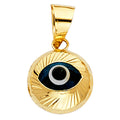 14K Yellow Gold Evil Eye Pendant (PT454)