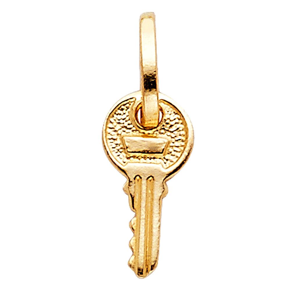14K Yellow Gold Small Key Pendant (PT465)