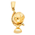 14K Yellow Gold Hollow Globe Pendant (PT469)