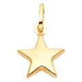 14K Yellow Gold Hollow Star Pendant (PT473)