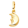 14K Yellow Gold Hollow Moon Pendant (PT474)