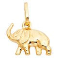 14K Yellow Gold Hollow Elephant Pendant (PT491)