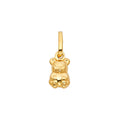 14K Yellow Gold Hollow Baby Bear Pendant (PT494)