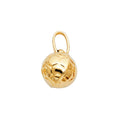 14K Yellow Gold Hollow Scoccer Ball Pendant (PT502)