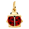 14K Yellow Gold Hollow Enamel Pendant (PT504)