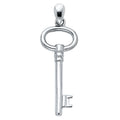 14K White Gold Key Pendant (PT549)