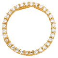 14K Yellow Gold CZ Circle Pendant (PT577)