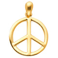 14K Yellow Gold Peace Pendant (PT593)